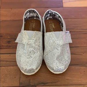 Silver Glitter Toms